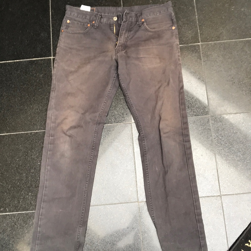 Levi’s 511 mens grey jeans slim straight fit